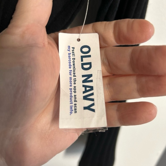 Old Navy Womens XXL Black Ribbed Knit Sweater Dress Long‎ Sleeve Belt 1/4 Button - Picture 10 of 14